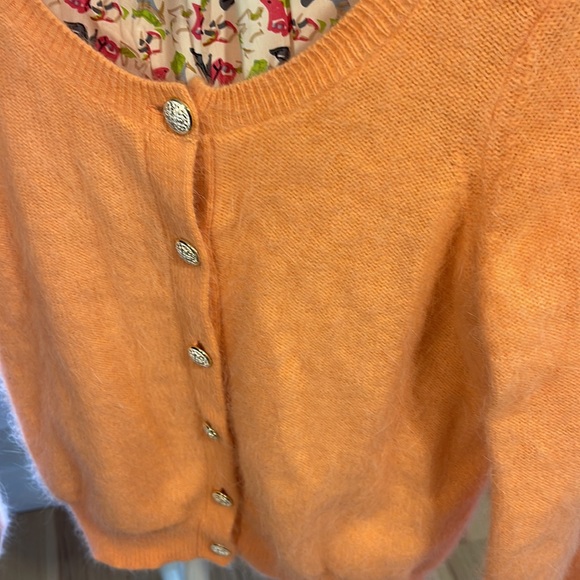 Anthropologie HWR Monogram Angora Lined Cardigan, Size Small - Picture 3 of 6